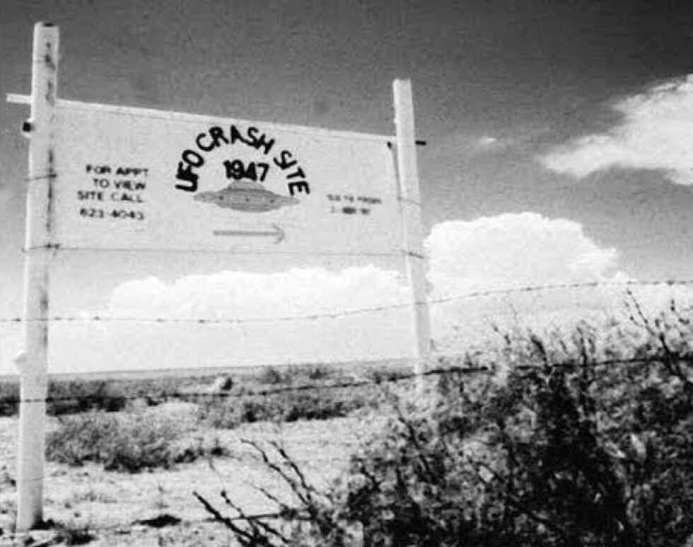 A UFO crashed in Roswell, New Mexico